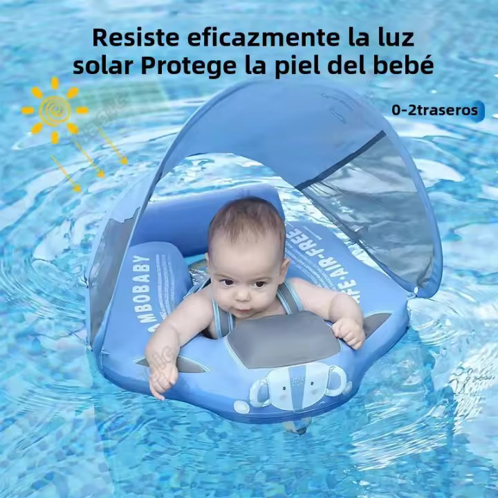 Anillo De Natación Para Bebés Con Techo Liner Sólido Accesorios De Piscina No Inflables Juguete De Natación Para Niños - 1