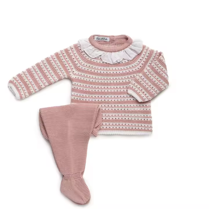 Conjunto 2P Pasacintas Juliana J25051 Juliana Conjuntos con Polaina Primavera-Verano Ropa Recién Nacido Primavera-Verano 2025 - 1
