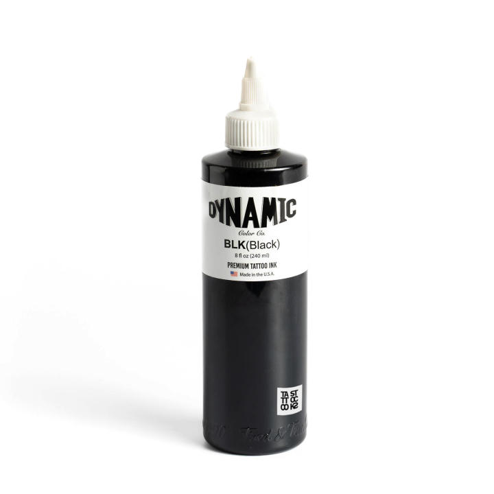 DYNAMIC - Union Black 8oz (240ml) REACH Tinta Para Tatuaje, Tattoo Ink, Black Ink. (Black)