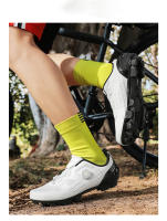 Zapatos De Ciclismo Para Hombre Y Mujer Blancos Transpirables SPD De Bloqueo Auto Racing Zapatillas De Bicicleta MTB Planas Talla 36-47 - details 12