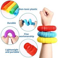 Juego De 6 Piezas De Tubos Sensoriales Pop Juguetes Antiestrés Para Niños Y Adolescentes Regalos De Alivio De Estrés Y Deformación Telescopio Para Manos - details 4