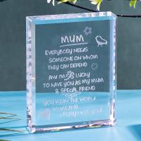 Regalo Para Mamá Cumpleaños Personalizado Bloques De Cristal Engraved Presente Para Día De La Madre Regalos De Hijo Hija - details 0