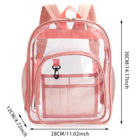 Mochila Transparente Unisex Moda Simple Gran Capacidad Portátil Multifuncional Impermeable Para Hombres Y Mujeres - details 21