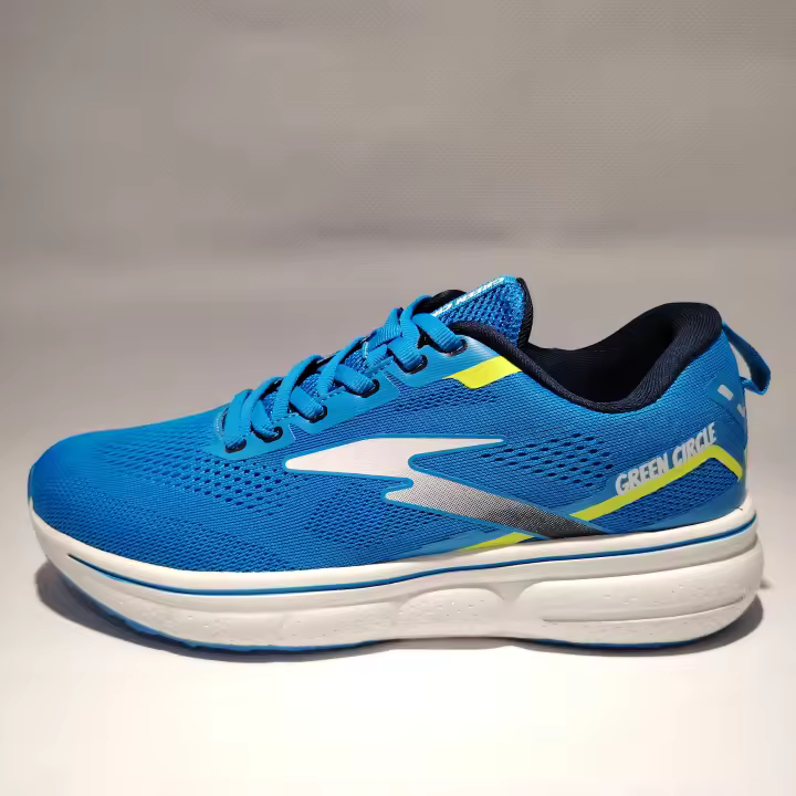 Zapatillas Running Hombre Green+Circle Aross. Azul. Suela antideslizate. Plantilla Memory Foam. - 1