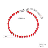 Pulsera De Moda Lokaer Con Cristal CZ Negro Para Mujeres Y Niñas Cadena De Acero Inoxidable Bohemia Joyería De Playa B21105 - details 7