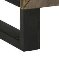 vidaXL Mueble para lavabo de madera maciza de mango negro 62x33x58 cm - details 5