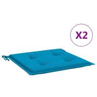 vidaXL Cojines silla de jardín 2 uds tela Oxford 50x50x3 cm Color Verde,  Rojo,  Azul y mas Cojín Decorativo de Asiento Cojines de muebles de salon - details 4