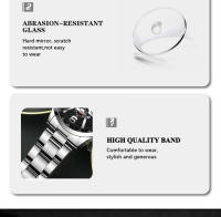 Set De 5 Relojes De Pulsera De Acero Inoxidable Para Hombre DEYROS Moda Calendario Negocios Relojes De Cuarzo Casual Pulsera Collar - details 6