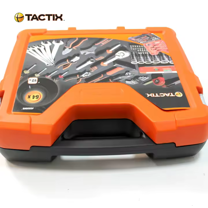 ORION91 TACTIX - Juego de Herramientas de 64 Piezas de Alta Calidad en Maletín, Incluye Alicates, Llaves, Destornilladores y Más, Ideal para Trabajos de Bricolaje y Reparaciones, Maletín de 46x41x13 cm - 1