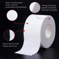 Cinta Elástica De Algodón Para Deportes En Blanco Soporte Muscular Para Rodilla Muñeca Y Tobillo Fácil De Rasgar - details 18