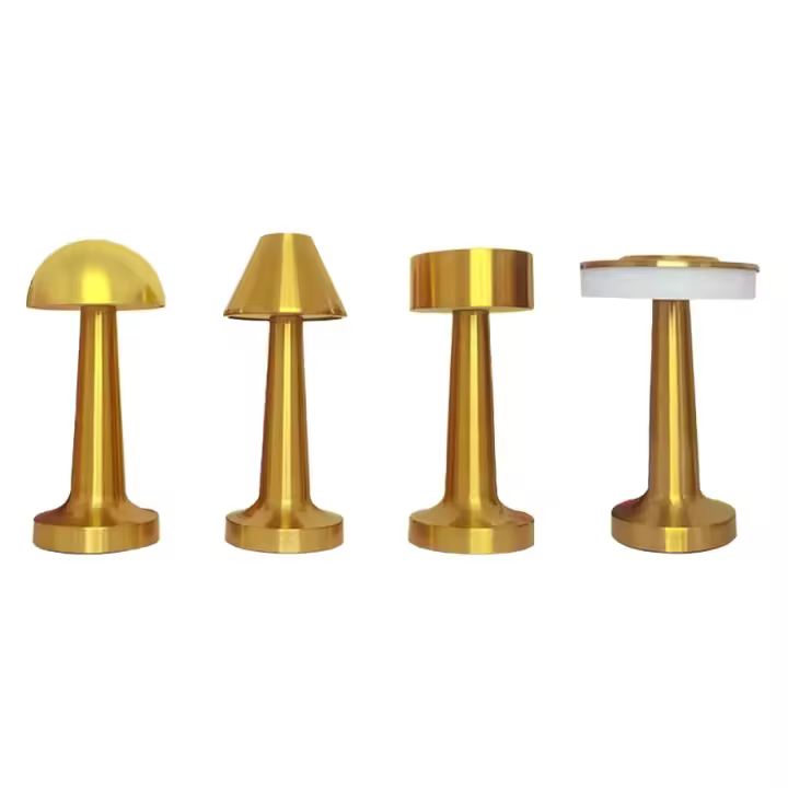 Lámpara De Mesa Vintage Con LED Táctil Ajustable En 3 Colores Para Restaurante Bar Café Decoración Premium De Habitación Material Metálico - 1