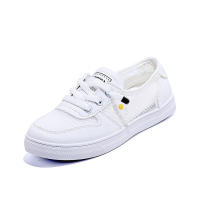 Zapatillas Planas Transpirables De Malla Para Mujer Primavera Verano Con Cordones Tenis Casuales Ligeros Huecos Blancas Zapatos Cómodos - details 10