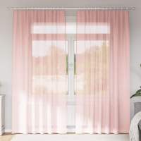 vidaXL Cortinas de gasa con bolsillos para varillas 2 uds. en color Negro/Marrón/Azul real y más | protección solar decorativa para ventanas hogar oficina dormitorio fácil de instalar - details 4