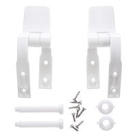 Paquete De 1 Pared De Inodoro En Plástico Blanco Con Tapa Y Resorte Reemplazo Con Tornillos Y Tornillos Apto Para Inodoros Y Baños Herramienta Pequeña - details 7