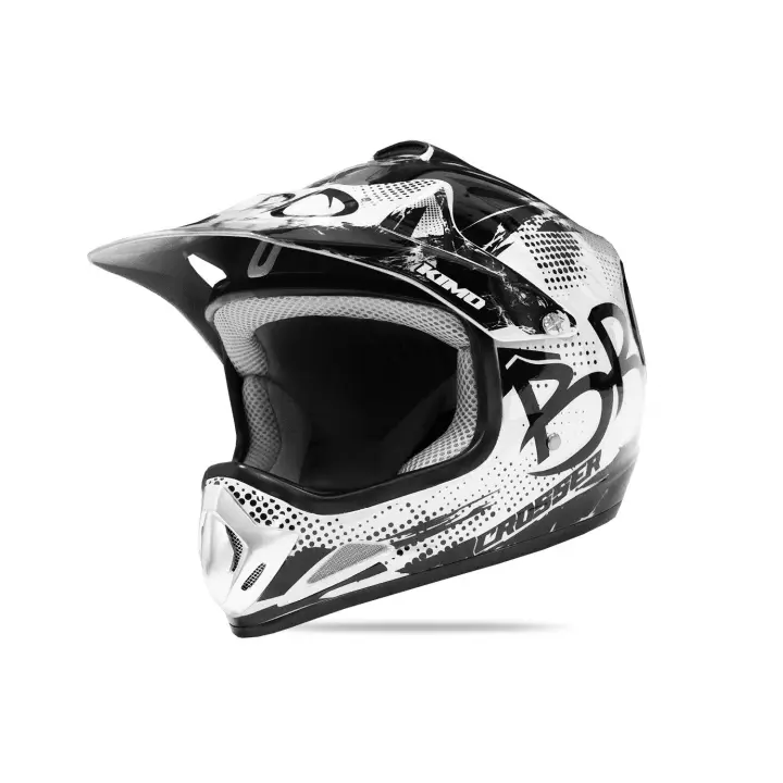 Casco Niños Moto Cross - Correas Acolchadas - Adecuado para Usar con o Sin Gafas - 1