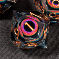 Juego De Dados DND Líquido Núcleo D&D Resina Fronteriza Para Juego De Rol RPG D20 D12 D10 D8 D6 D4 Borde Fino Dados De Dragón Y Sótano - details 36