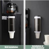 Soporte Automático Para Tazas De Papel Organizador De Almacenamiento De Tazas De Papel Soporte De Dispensador De Agua Estante De Almacenamiento De Tazas De Plástico Montado En La Pared - details 4