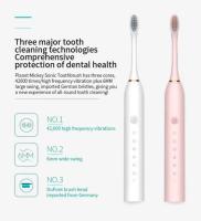 Cepillo De Dientes Eléctrico Sonic Para Adultos IPX7 Impermeable Cabeza De Cepillo DuPont Recargable Por USB Limpieza De Alta Frecuencia 6 Modos De Limpieza - details 10