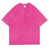 Camiseta Retro Punk 100% Algodón 230g Hombres Mujeres Vintage Manga Corta Hip Hop Suéteres Sueltos Color Sólido Casual Verano - details 14