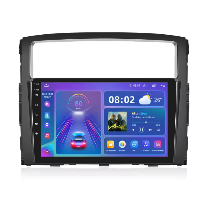 Podofo Radio de coche Android 2 Din para Mitsubishi Pajero 2006 2008 2009 2010-2020 Carplay 8+128GB AI Voice WIFI+4G DSP GPS Navegación Multimedia Reproductor de Video - 1