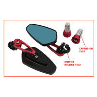 Espejos Retrovisores Laterales Para Motocicleta Aprilia RSV RSV4 RSV1000/R Shiver Tuono 1000/R V4R Manillar De Montaje Directo Peso Approx 0.2kg - details 4
