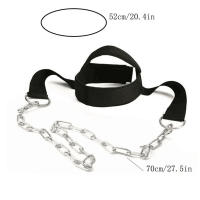 Almohadilla De Pesas Para Gimnasio Y Fitness Con Correa Ajustable Para El Cuello Entrenador De Músculos Del Cuello Con Cadena De Acero Para Entrenamiento De Fuerza - details 8