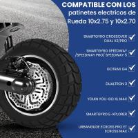 Ruedas de repuesto para patinete eléctrico, neumático sólido todoterreno de 10 pulgadas, 10x 2,75-6,5, 70/65-6,5, para Patinete Eléctrico Smartgyro Speedway/Speedway Pro, Speedway 5,Rockway/Crossover, Dualtron 3, Offroad - details 0