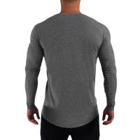 Camiseta Deportiva De Manga Larga Para Hombre Moda Otoño Algodón Ajustada Fitness Ropa De Gimnasio Camisetas De Correr Tops Transpirables Y Ligeros Para Primavera Y Otoño - details 6