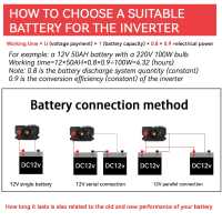 500W/800W Power Inverter DC 12V To AC 220V 230V Transformer with 4 USB EU Socket Charge with LED Display for RV Phone Car - details 4