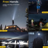 Linterna Frontal Recargable USB 18650 Con Sensor De Movimiento LED Impermeable Para Pesca Y Camping Luz De Mano Portátil - details 9