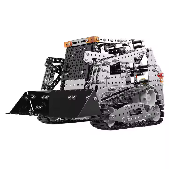 Camión Descargador RC Tracked 2.4G 10CH Con Cuerpo De Acero Inoxidable Vehículo De Construcción DIY Para Juego Educativo Para Niños - 1