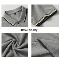 Camisa Polo De Algodón Puro Para Hombres Verano Estilo Casual Color Sólido Talla Grande Cuello En V Manga Corta Versátil - details 2