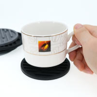 Alfombrillas De Silicona Ecológicas 10cm Redondas Resistentes Al Calor Para Taza De Té Tapete De Mesa Para Vaso De Café Y Bebidas Soporte Para Taza Decorativo - details 5