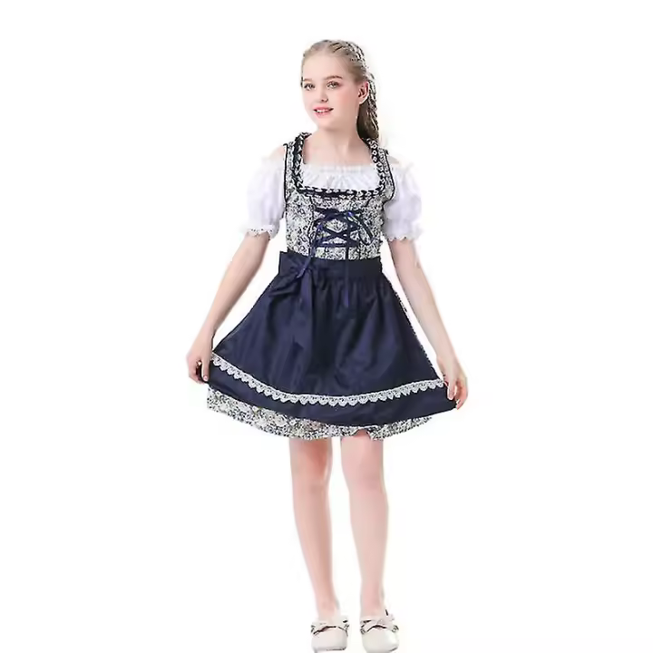 Disfraz de Oktoberfest para niños y niñas, vestido Dirndl alemán, traje de dama de la cerveza, disfraz bonito de Halloween - 1