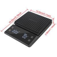 Báscula De Cocina Digital Recargable Tipo-C Precisión Alta Pantalla LED 3KG/0.1g Con Timer Automático Para Café Y Cocina - details 9