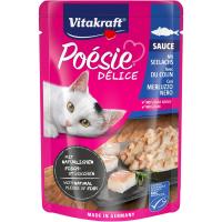 Vitakraft Poesie Delice Salsa con Abadejo 85 g - Comida Húmeda para Gatos, Bocaditos en Salsita, Sin Cereales - details 3