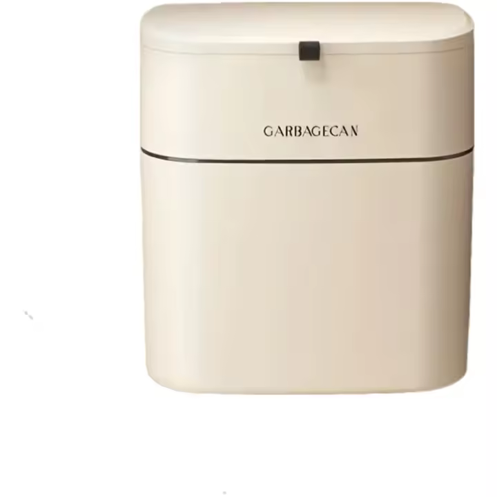 1 pza Bote de Basura de Pared Delgado - Alta Capacidad, Diseño Estéticamente Agradable con Tapa - Papelera Ahorra Espacio para Uso Doméstico - Ideal para Sala de Estar, Baño y Cocina - 1