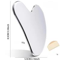 Masajeador De Rostro Y Cuerpo De Acero Inoxidable Herramienta De Cuidado De La Belleza Guasha Desintoxicante SPA Para Relax Y Alivio Del Estrés - details 3