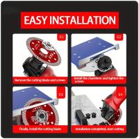 Herramienta De Acero Inoxidable Para Amoladora De Ángulo 45 Grados Durable Lijadora De Borde De Azulejos Cerámicos Ajuste Para Máquinas Tipo 100 - details 6