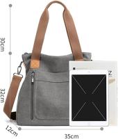 Bolso de hombro de Lona para Mujer, Bandolera multicuional de gran capacidad, para Exteriores, a la moda - details 0