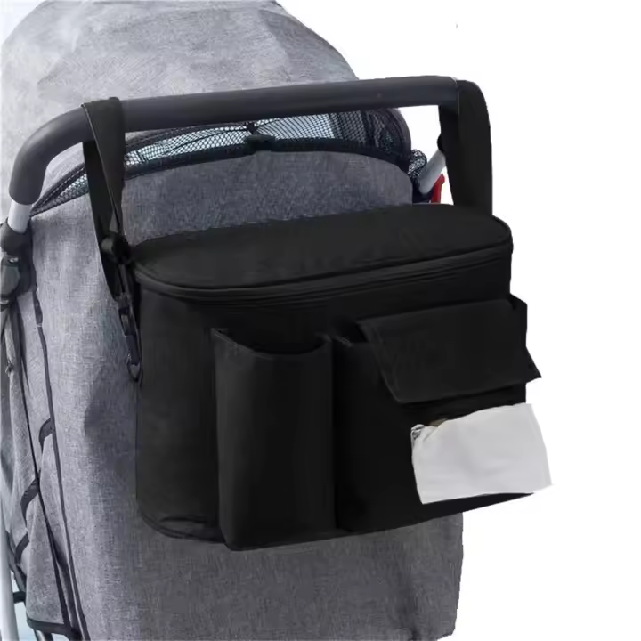 Bolsa de almacenamiento para cochecito de bebé, multifuncional, de gran capacidad, para colgar en el cochecito de niño, moderna, bandolera de un solo hombro para mamá - 1