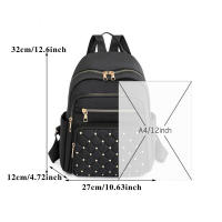 Mochila De Nylon De Alta Calidad Para Mujer Bolsa De Viaje Grande Con Hombros Bolsa Escolar Para Adolescentes Chica Estilo Fashion - details 0