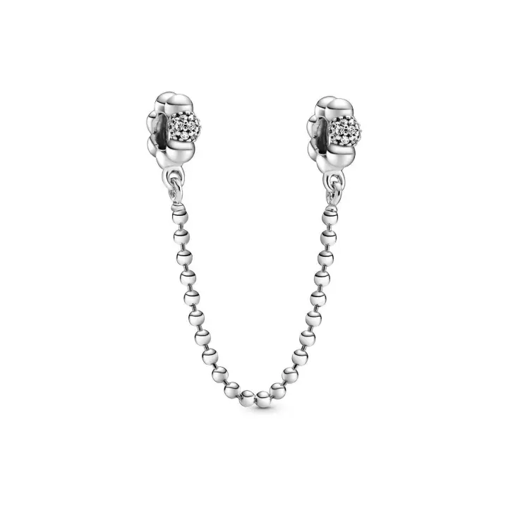 PANDORA Cadena de Seguridad Esferas y Pavé 798680C01 - 1