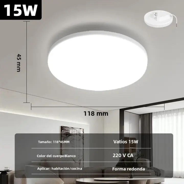 Lámpara De Techo Moderna LED Redonda Para Sala De Estar Dormitorio Cocina Balcón Corredor Iluminación Energía Ahorradora Certificación CE CCC - 1