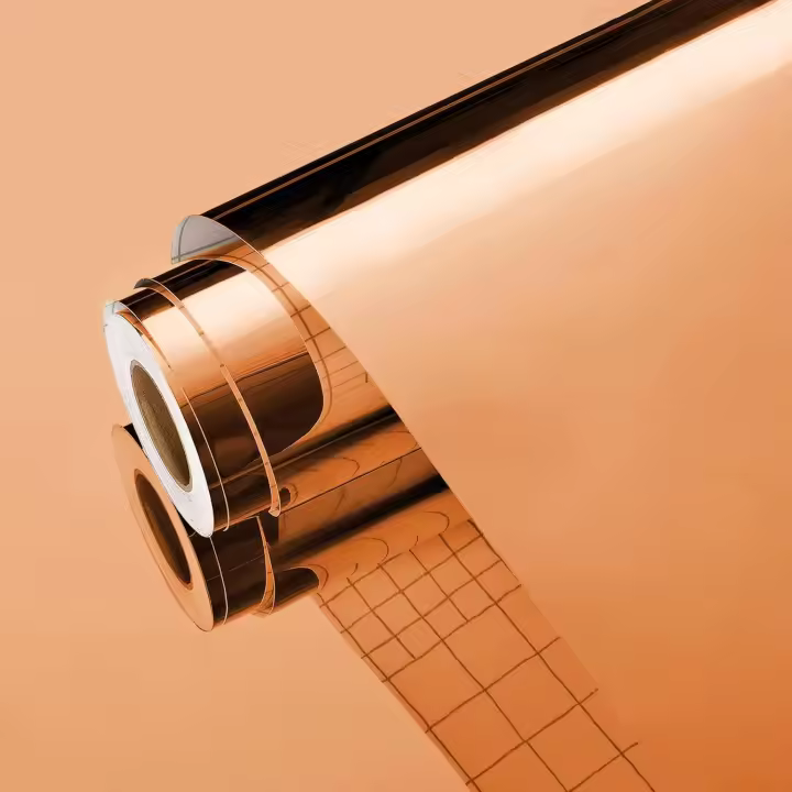 Yullpaper Rose Gold Wallpaper for Living Room Vinyl Wrap For Furniture Flexible Mirror Stickers Worktop Vinyl Covering Kitchen Wallpapers Rose Gold Mirror Sticky Wallpaper Wall Decor 40cm x 300cm - 1