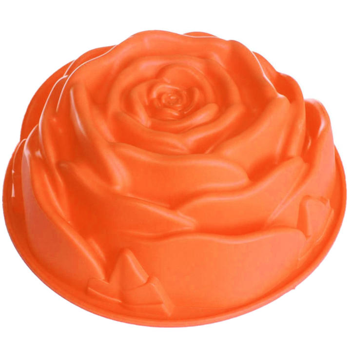 Molde De Galletas De Rosas Grandes 9.45" Molde De Hornear De Silicona Para Cumpleaños Aniversario Queso De Queso Pan Molde De Panadería Ecológico