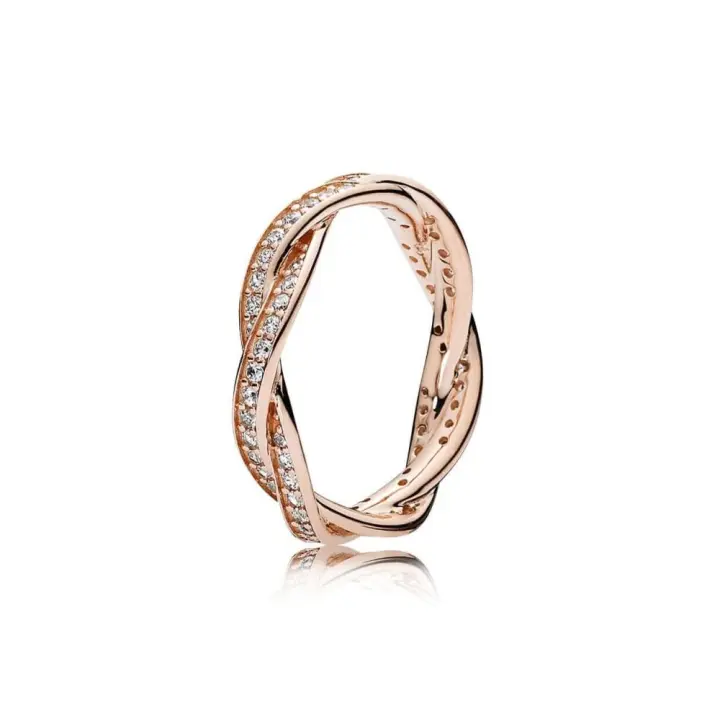 Anillo Pandora de plata ROSE con motivo Trenzado Talla 52 180892CZ-52 PANDORA Silver  Anillo Pandora original - 1