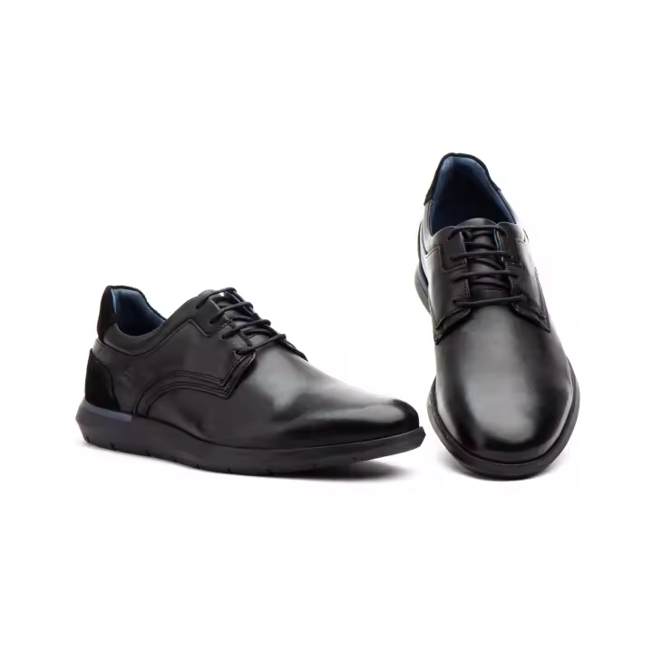 MºTT231103-A Y B Cuero Y Negro Hecho en Portugal Zapatos Hombre PIel Cuero Y Negro Cordones Numeración: 39-45 Marca: Ibérico Color: Cuero Y Negro ZAPATO CASUAL TODO EN PIEL MUY CONFORTABLE PARA TODO TIPO DE USO Y ATADO CON CORDONES - 1