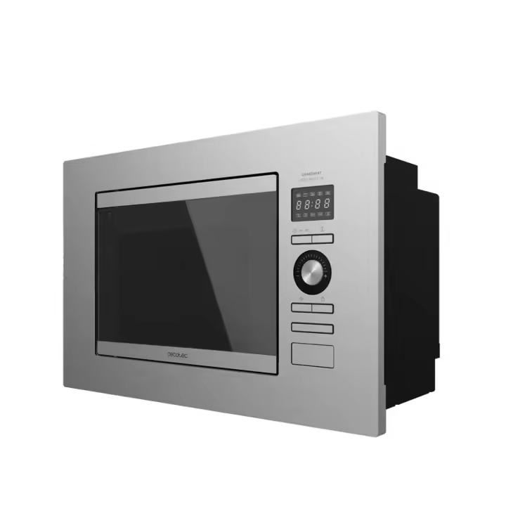 CECOTEC 01382 Microondas Encastrable 800W con Grill y 8 Funciones - Diseño Acero Inoxidable - 1