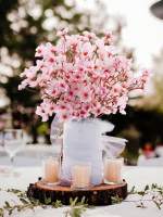 Bouquet De 40 Cm De Flor De Cerezo Artificial Para Decoración De Bodas Y Fiestas DIY Decoración De Hogar Para Sala De Estar Y Comedor En Vaso - details 3